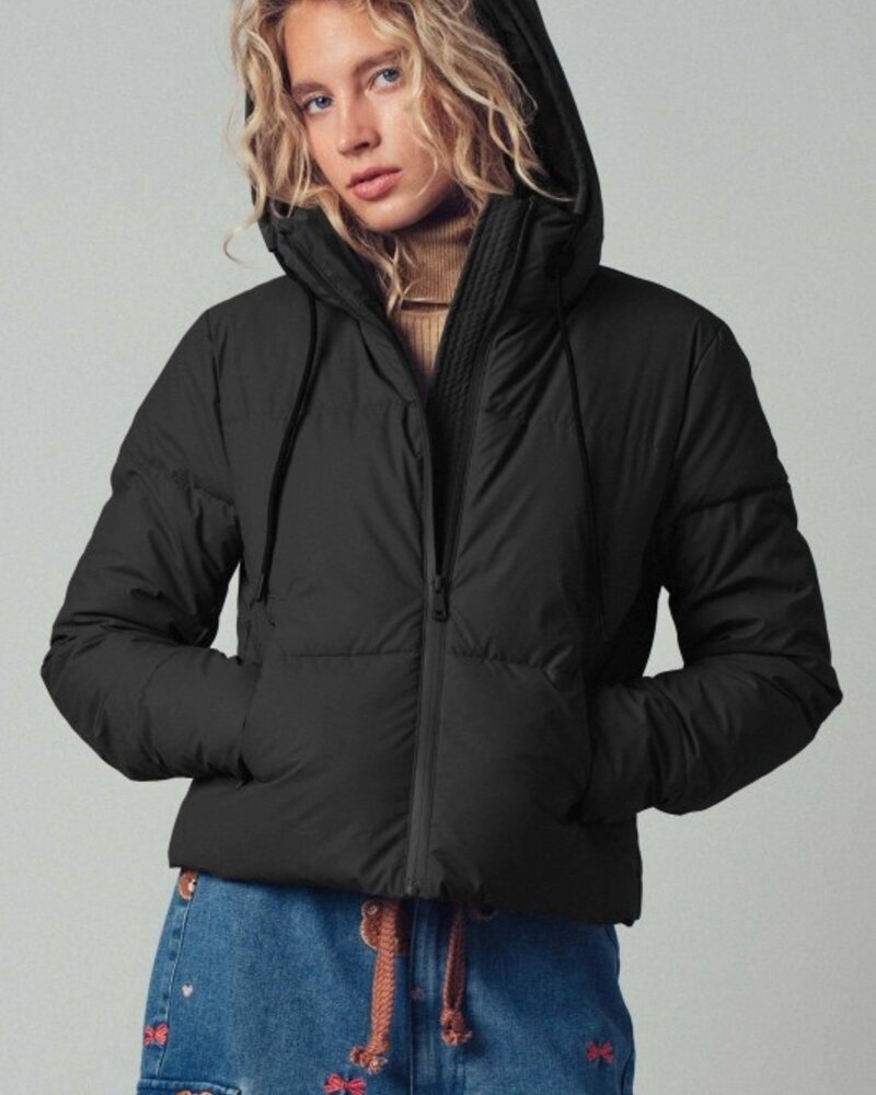 Urban Daisy Zip-Up Hooded Puffer Winter Jacket