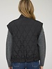 Blu Pepper Tie Detail Snap Button Down Quilted Puffer Vest