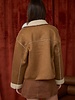 Blu Pepper Faux Shearing Suede Toggle Button Jacket