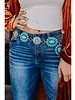 Ashlyn & Rose Turquoise Concho Link Belt