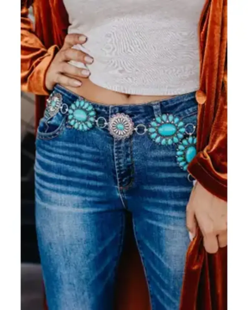 Ashlyn & Rose Turquoise Concho Link Belt