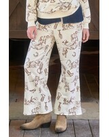 J.O.A. Western Print Elastic Waist Joggers