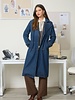 Blu Pepper Notch Collar Denim Trench Coat