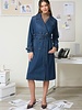 Blu Pepper Notch Collar Denim Trench Coat