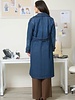 Blu Pepper Notch Collar Denim Trench Coat