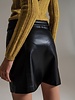 Q2 Straight Faux Leather Mini Skirt W/ Belt