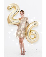 B.Right Metallic Foil Print One Shoulder Mini Dress