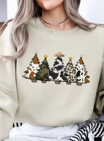 ATTA TOOD LLC Cow Print Western Christmas