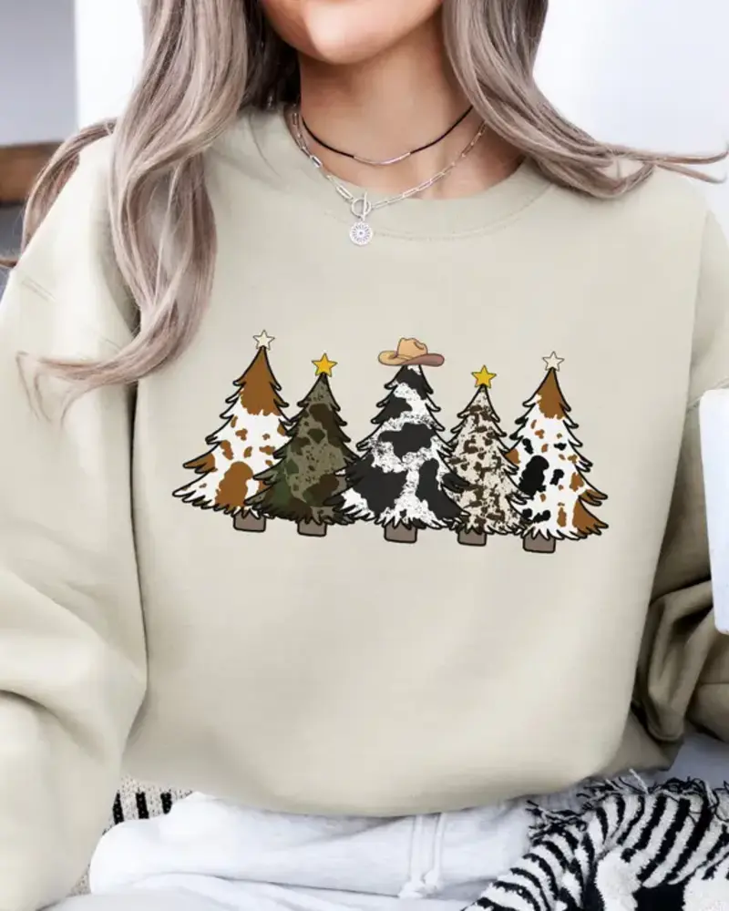 ATTA TOOD LLC Cow Print Western Christmas