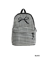 Coquette Bow Checkered Backpack