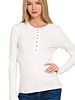 Ribbed Long Sleeve Button Down