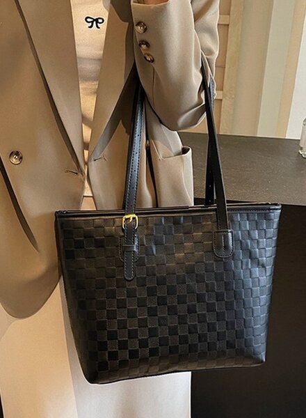 Vegan Leather Lg Capacity Tote