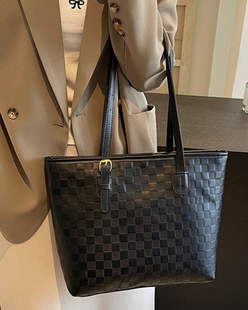 Vegan Leather Lg Capacity Tote