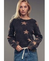 Urban Daizy Mineral Wash Star Pattern Knit Sweater