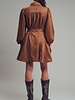 Urban Daizy Suede Button-Down Belted Mini