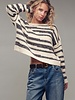 Urban Daisy Striped Boatneck Cropped Sweater