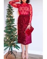 La Roseason Lace Mesh Sheer Top