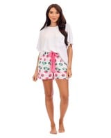 Mud Pie Pink Floral Pajama Shorts