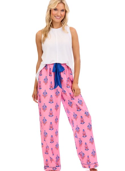 Mud Pie Pink Floral Pajama Pants