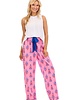 Mud Pie Pink Floral Pajama Pants