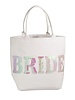 Mud Pie White Bride Sparkle Tote