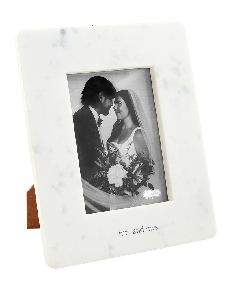 Mud Pie Mr. & Mrs. Marble Frame