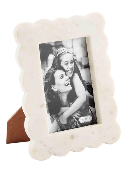 Mud Pie Small Scalloped Marble Frame