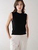 Elle Grey Luminous Ribbed Knit Sleeveless Top