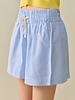 Q2 Blue and white striped shorts