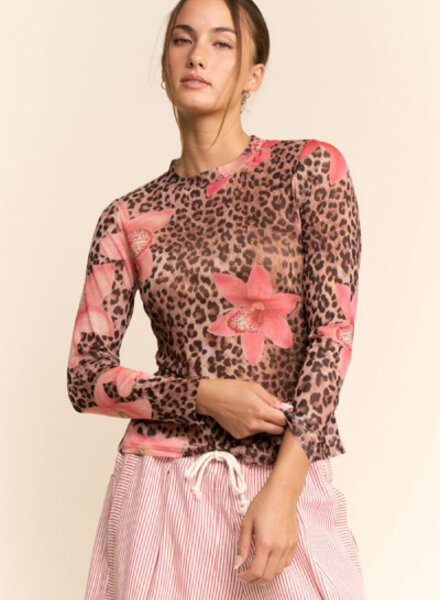 Davi & Dani Mesh Long Sleeve Top