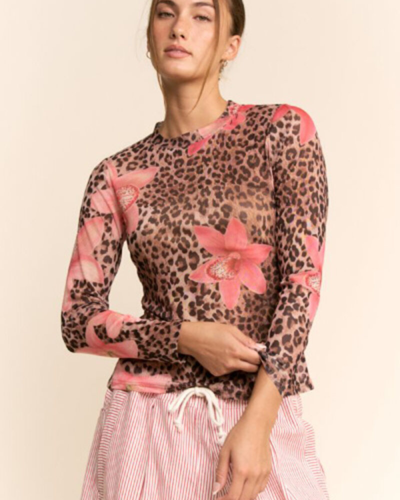 Davi & Dani Mesh Long Sleeve Top