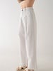 Elle Grey High Waist Stripped Wide Leg Trousers