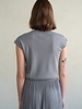 Elle Grey Crew Neck Kitted Top