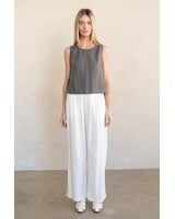 Elle Grey Crew Neck Sleeveless Vest