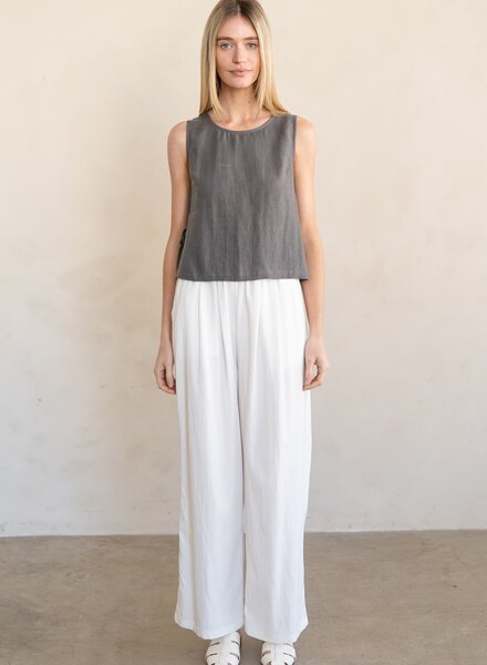 Elle Grey Crew Neck Sleeveless Vest