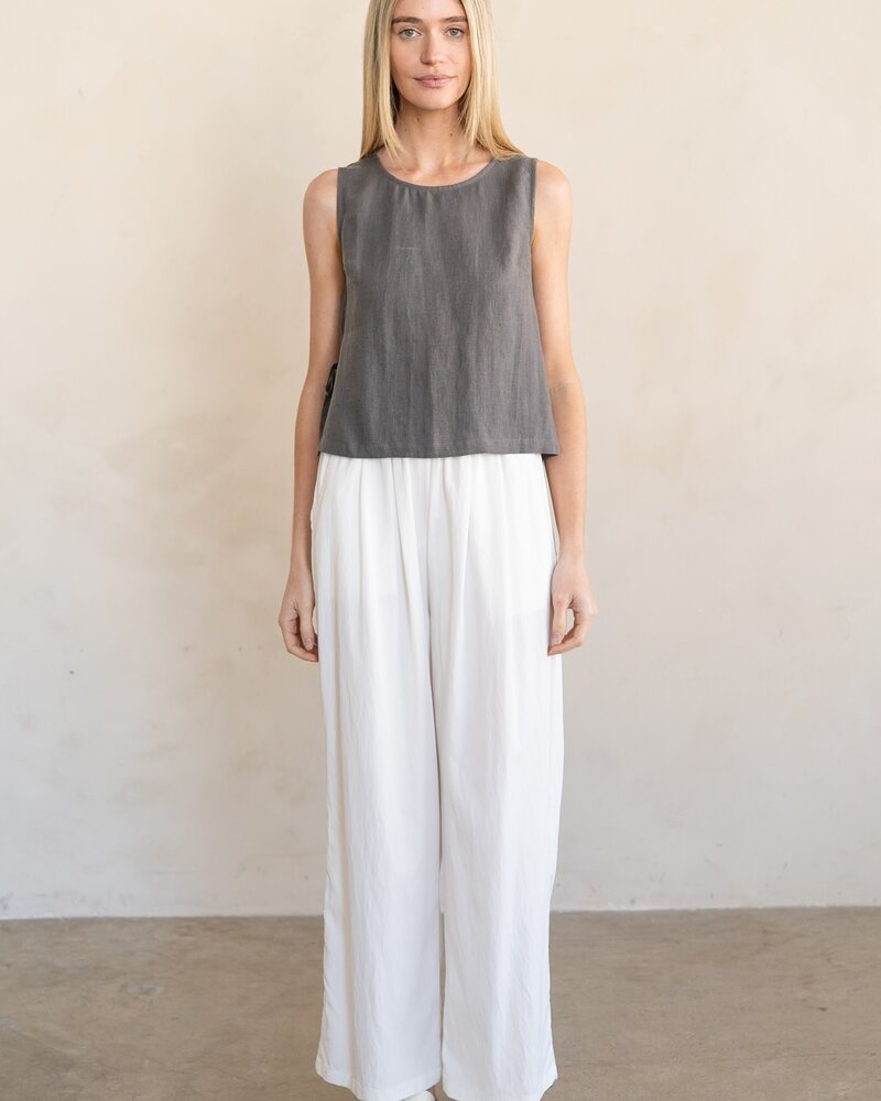 Elle Grey Crew Neck Sleeveless Vest