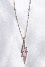 Pink filled necklace