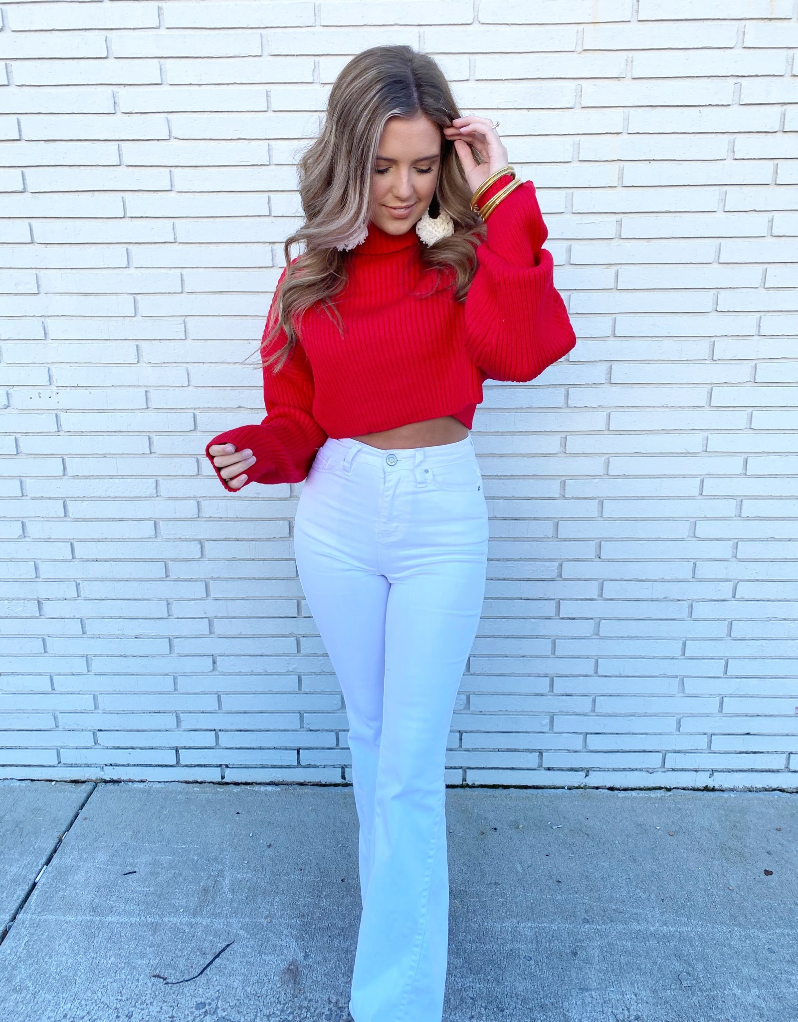 Seeing red sweater