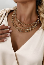 Edgy layered gold chain
