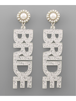 BRIDE Glitter & Pearl Earrings