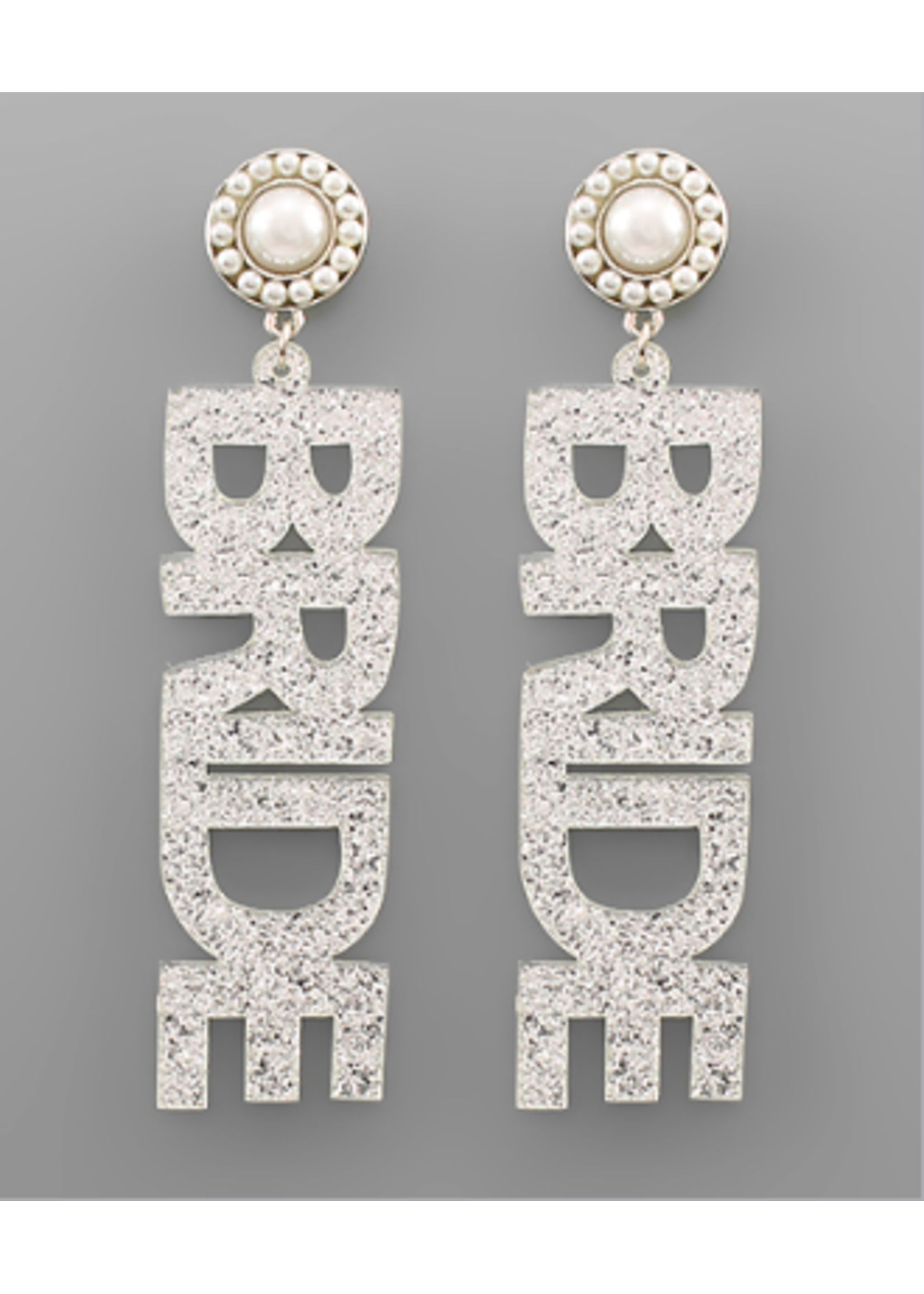 BRIDE Glitter & Pearl Earrings