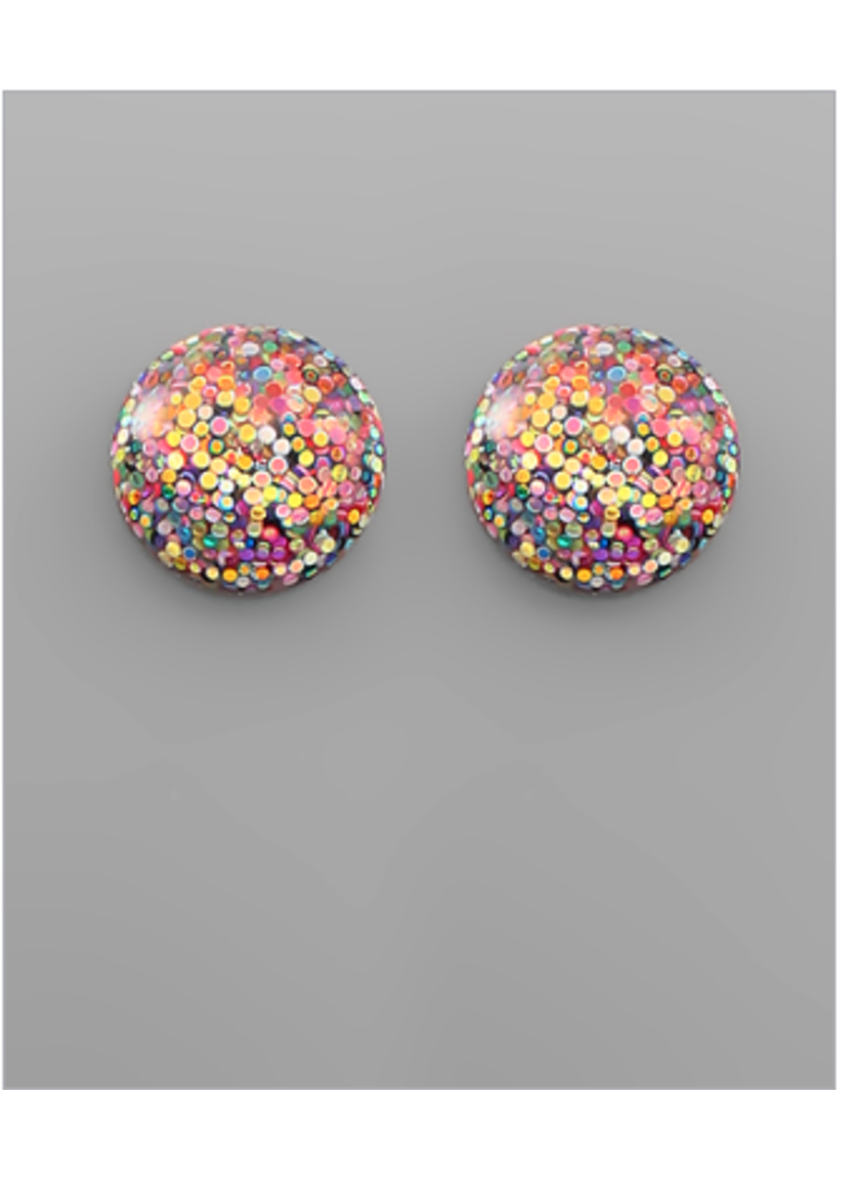 Glitter Dome Acrylic Earrings
