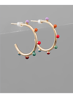 Color Ball Trimmed Hoops