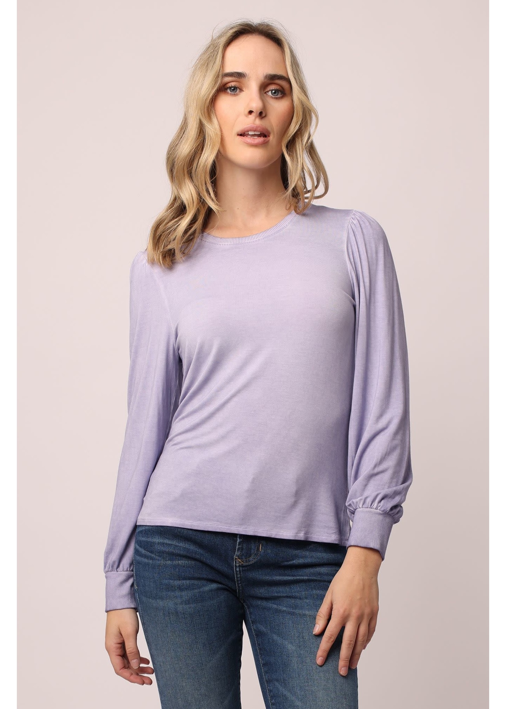 Mica Washed Ruched L/S Top