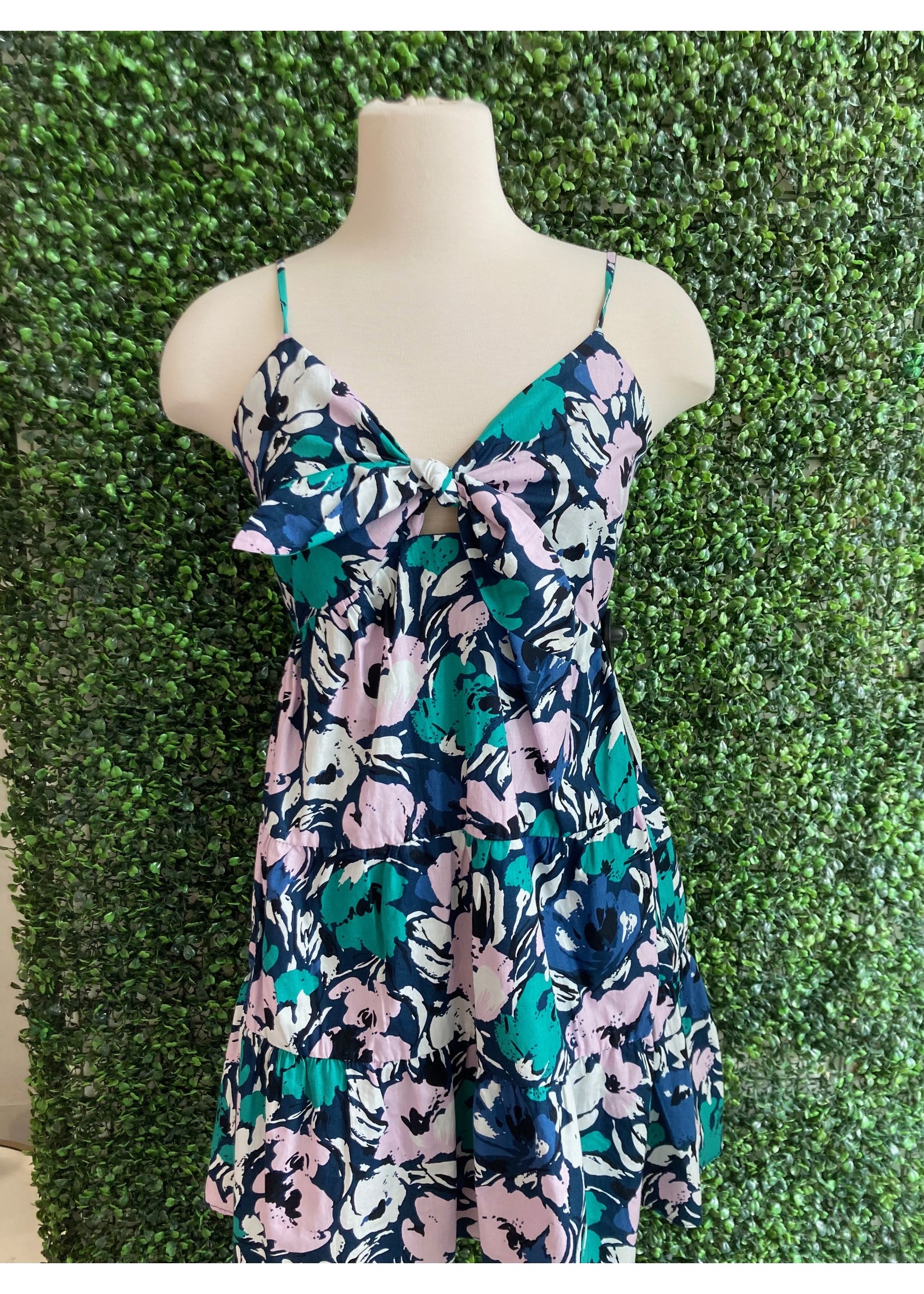 Moodie Tie Front Floral Cami Dress