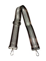 Ahdorned Stripe Bag Strap - Silver Hardware