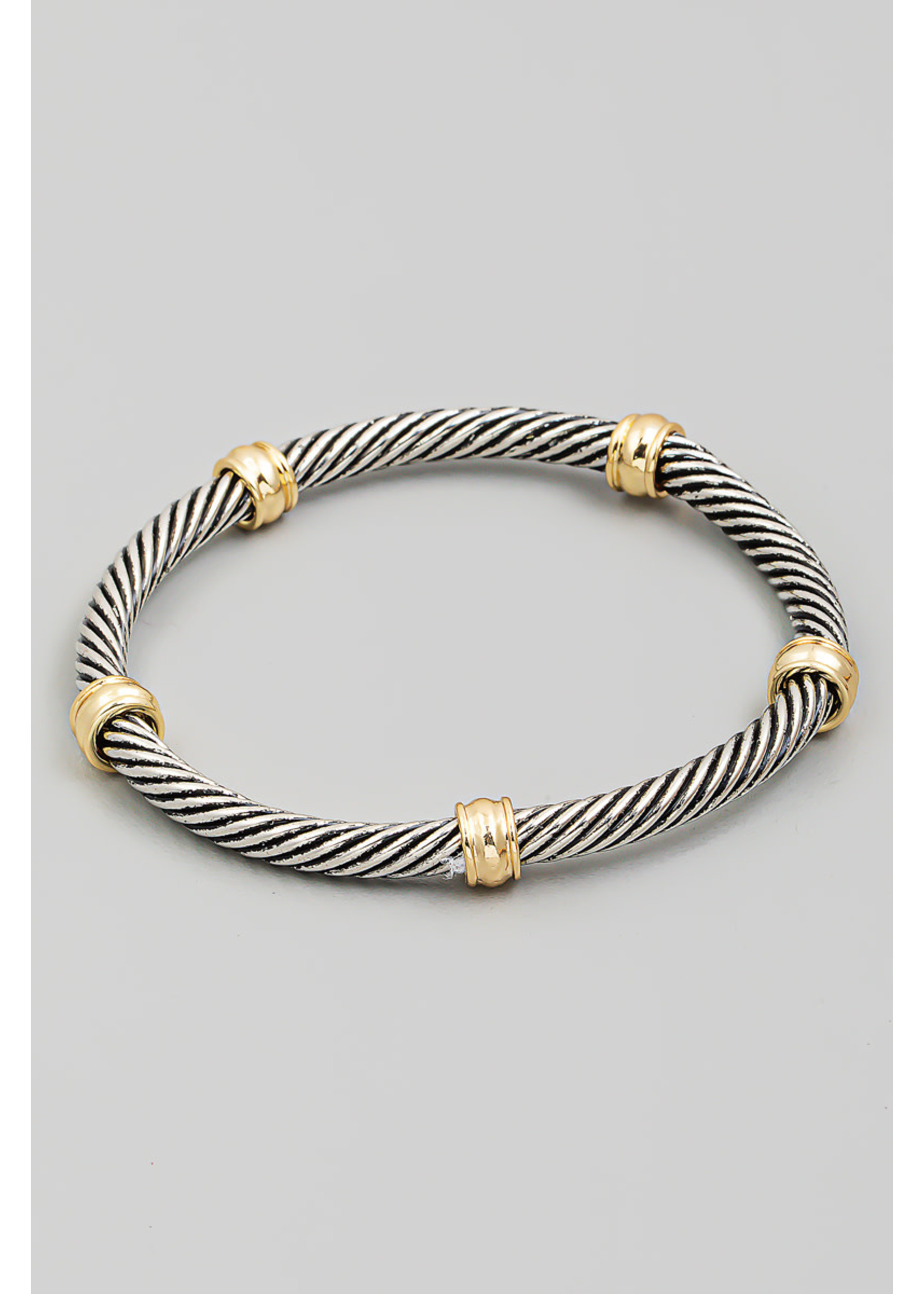 Metallic Twist Textured Bracelet