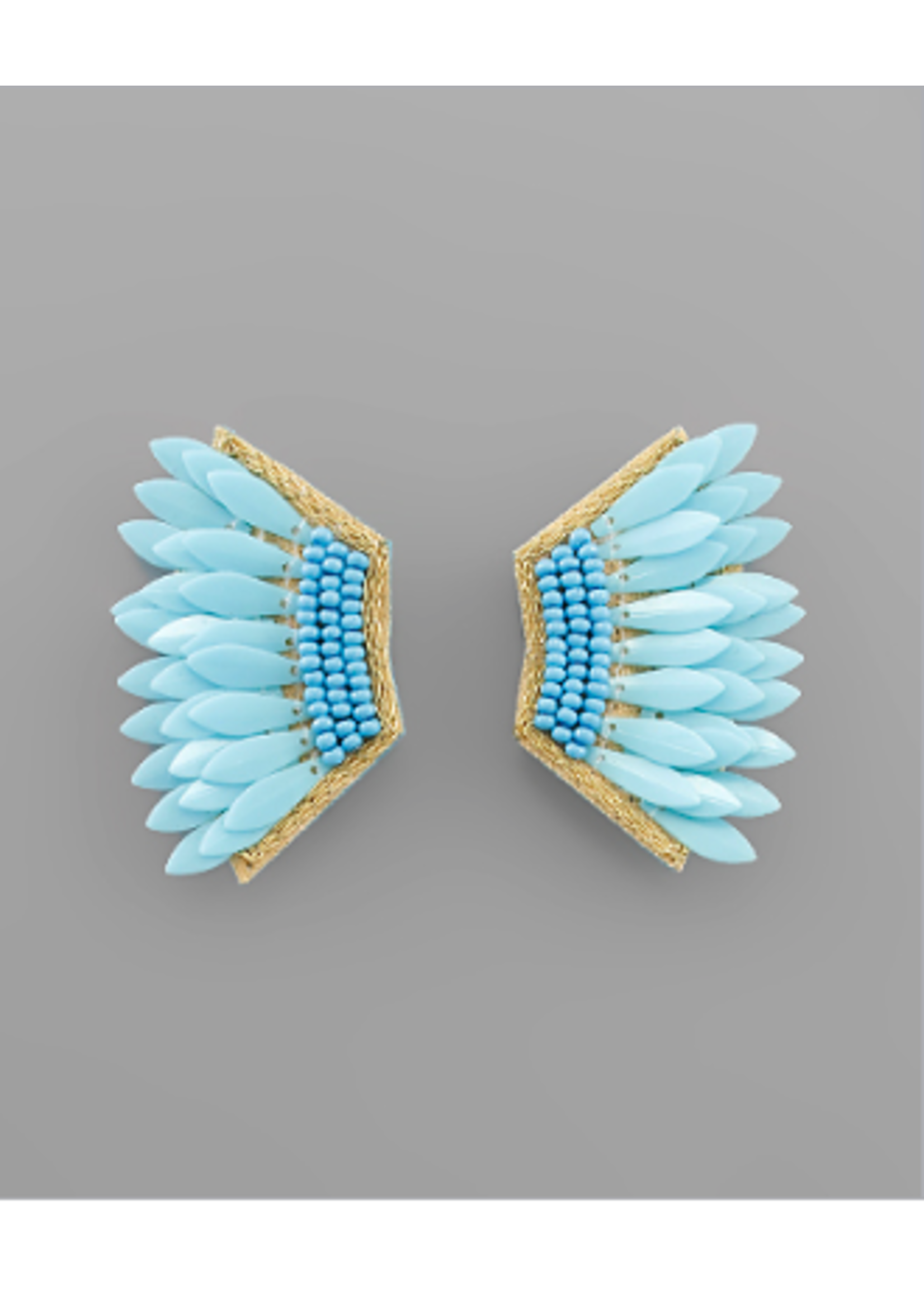 Seed Bead & Wing Earrings