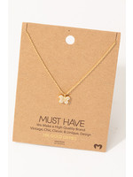 Pave Mini Butterfly Charm Necklace