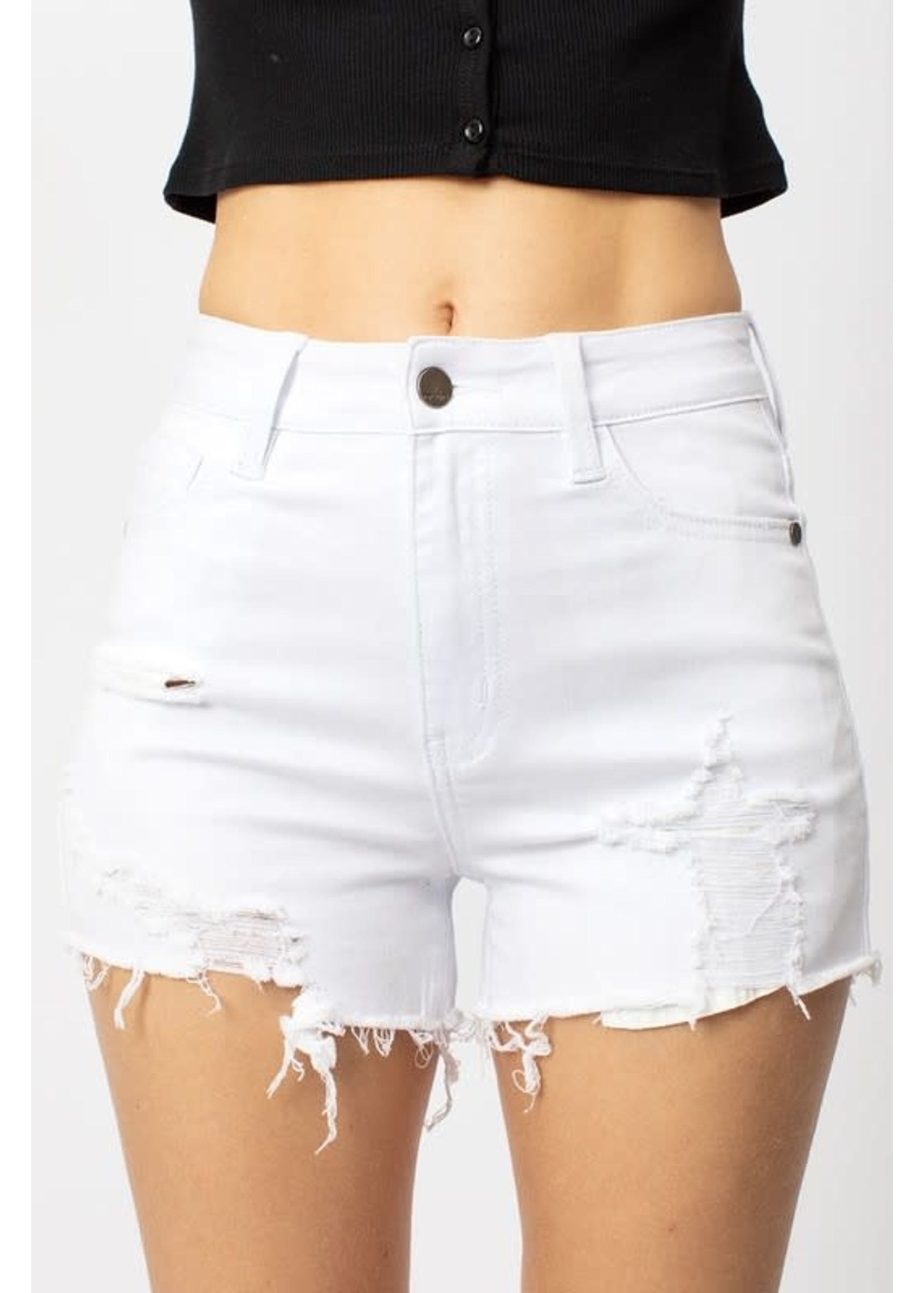 10.5" Rise Distressed Shorts